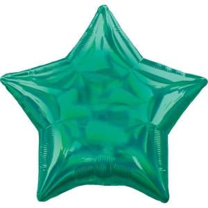 BALON ANAGRAM GWIAZDA HOLOGRAFICZNY ZIELONY 19'' 48cm
