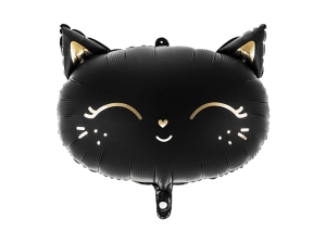 BALON PARTY DECO KOTEK GŁOWA CZARNY 19'' 48cm
