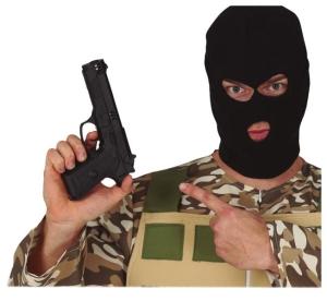 PISTOLET PLASTIKOWY CZARNY 24cm