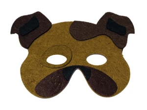 MASKA PIESEK FILCOWA BRĄZOWA