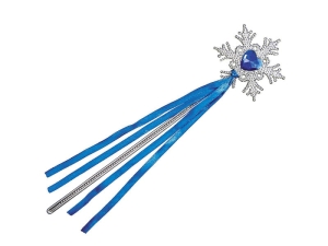 RÓŻDŻKA ŚNIEŻYNKA SERCE SREBRNA 34cm