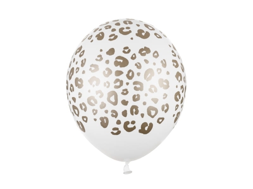 BALON BIAŁY CĘTKI 30cm 1szt