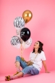 BALON BIAŁY CĘTKI 30cm 1szt