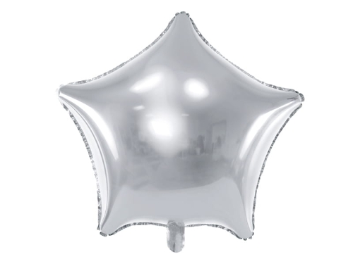 BALON GWIAZDKA SREBRNY 19'' 48cm