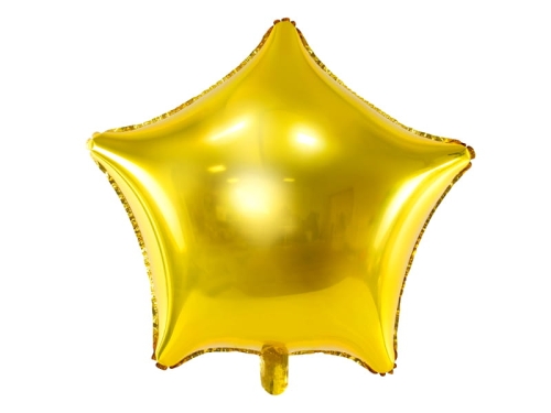 BALON GWIAZDKA ZŁOTY 19'' 48cm