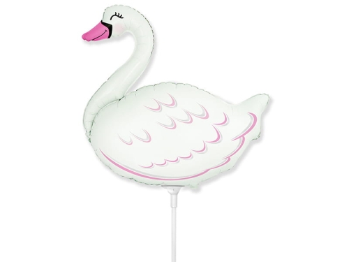 BALON ŁABĘDŹ BIAŁY 14'' 36cm