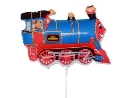 BALON POCIĄG NIEBIESKI 14'' 36cm
