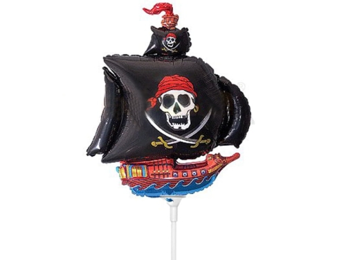 BALON STATEK PIRACKI CZARNY 14'' 36cm