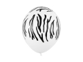 BALON BIAŁY ZEBRA 30cm 1szt