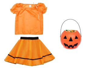 ZESTAW DYNIA POMARAŃCZOWY 134-140 3el