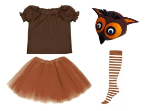 ZESTAW SOWA BRĄZOWY 134-140 4el