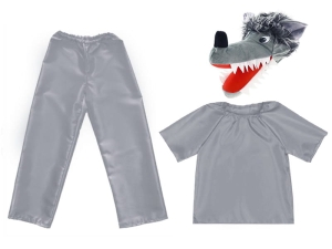 ZESTAW WILK SZARY 116-128 3el
