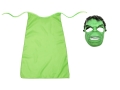 ZESTAW HULK ZIELONY PELERYNA 55cm 2el