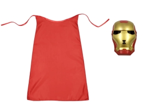 ZESTAW IRON MAN CZERWONY PELERYNA 90cm 2el