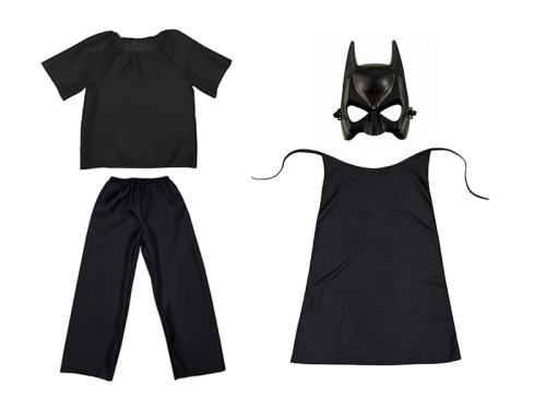 ZESTAW BATMAN CZARNY 134-140 4el