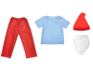 ZESTAW PAPA SMERF CZERWONO-NIEBIESKI 134-140