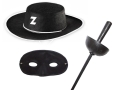ZESTAW ZORRO CZARNY 3el