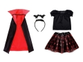 ZESTAW HALLOWEEN CZARNO-CZERWONY 98-110 4el