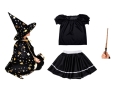 ZESTAW CZARODZIEJKA CZARNY 134-140 5el