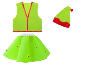 ZESTAW ELF ZIELONY 116-128 3el