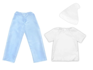 ZESTAW SMERF BIAŁO-BŁĘKITNY 116-128 3el