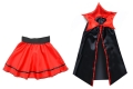 ZESTAW DRACULA CZARNO-CZERWONY PELERYNA 70cm 2el