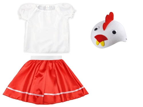 ZESTAW KURA BIAŁO-CZERWONY 98-110 3el