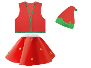 ZESTAW ELF CZERWONY 116-140 3el