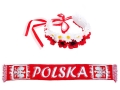 ZESTAW KIBICA BIAŁO-CZERWONY 2el