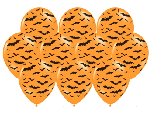 BALON POMARAŃCZ NIETOPERZ 30cm 10szt