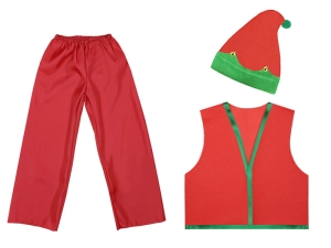 ZESTAW ELF CZERWONY 116-128 3el