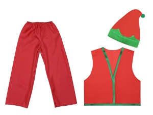 ZESTAW ELF CZERWONY 116-128 3el