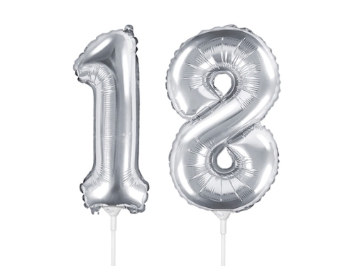 BALONY 18 SREBRNE 14'' 2szt