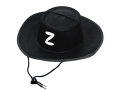 ZESTAW ZORRO CZARNY PELERYNA 75cm 2el