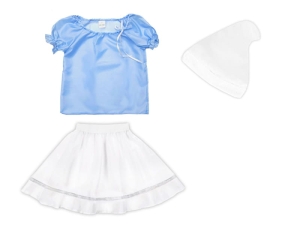 ZESTAW SMERFETKA BIAŁO-BŁĘKITNY 98-110 3el