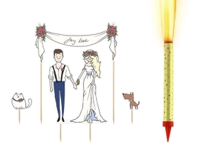 ZESTAW TORTOWY PAŃSTWO MŁODZI 5el