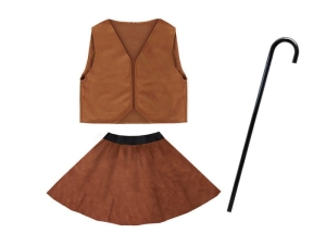 ZESTAW PASTUSZEK BRĄZOWY 116-128 3el