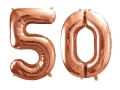 BALONY 50 RÓŻOWE ZŁOTO 34'' 2szt