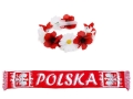 ZESTAW KIBICA BIAŁO-CZERWONY 2el