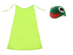 ZESTAW ŻABKA ZIELONY PELERYNA 55cm 2el