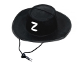 ZESTAW ZORRO CZARNY PELERYNA 90cm 2el