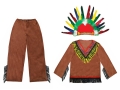 ZESTAW INDIANIN BRĄZOWY 116-128 3el