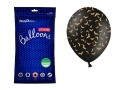 BALONY CZARNE NIETOPERZE ZŁOTE 30cm 50szt