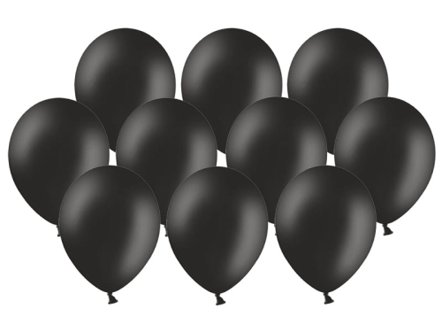 BALONY CZARNE PASTEL 30cm 10szt