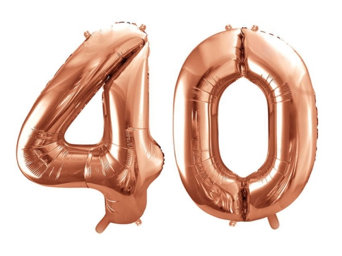 BALONY 40 RÓŻOWE ZŁOTO 34'' 2szt