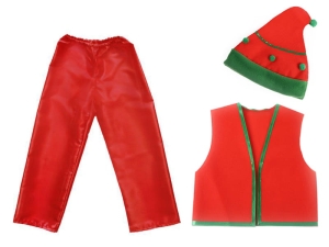 ZESTAW ELF CZERWONY 134-140 3el