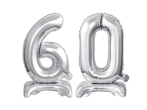 BALONY 60 SREBRNE 15'' 38cm 2szt
