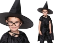 ZESTAW HARRY POTTER CZARNY PELERYNA 75cm 3el