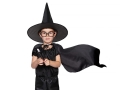 ZESTAW HARRY POTTER CZARNY PELERYNA 75cm 3el