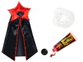 ZESTAW DRACULA CZARNY PELERYNA 120cm 3el